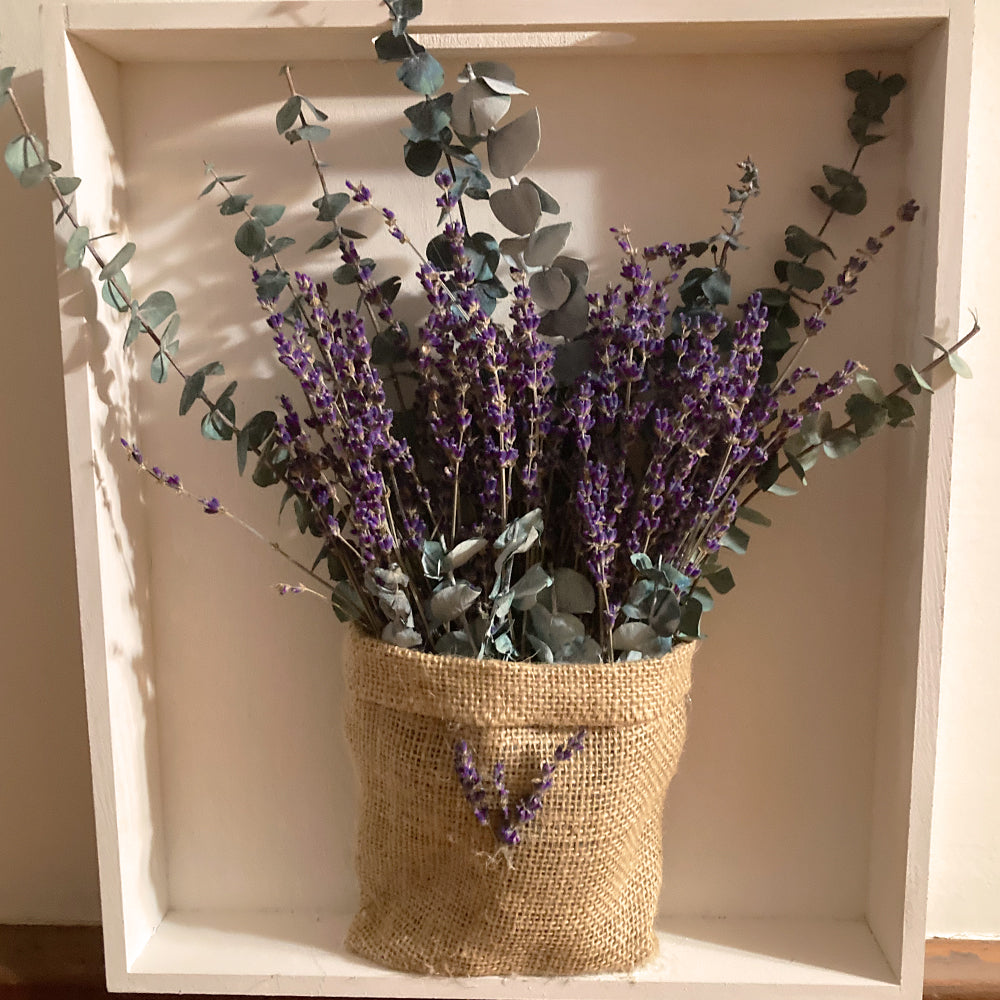 lavender flower decor Handcrafted Lavender Frame Arrangement – Lavender Meadows Farm