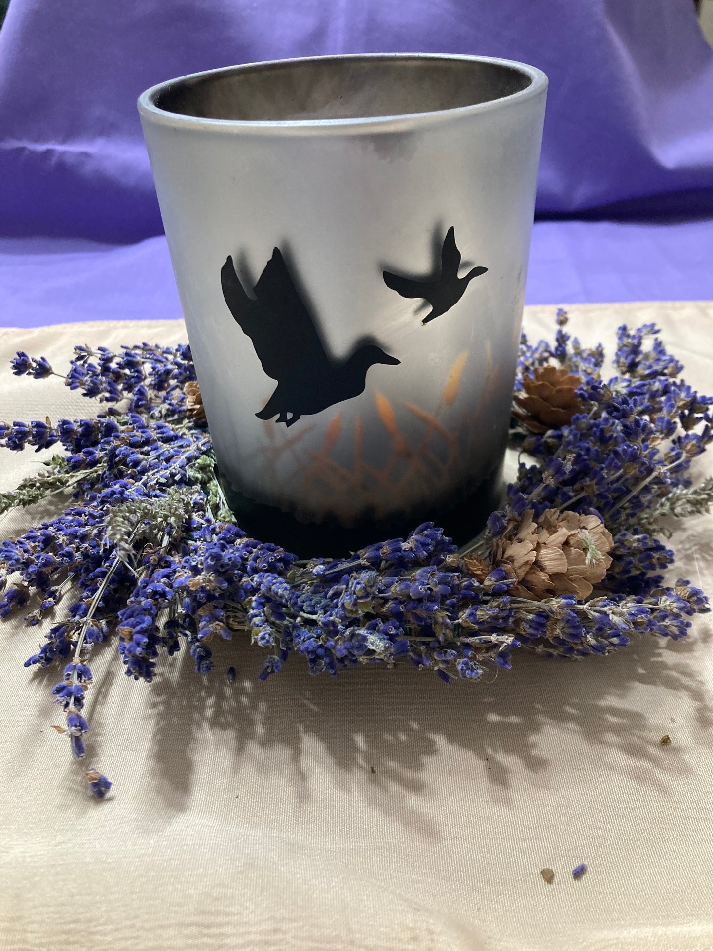 Dried Lavender Candle Ring
